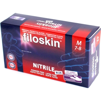 Γάντια νιτριλίου μπλε Filoskin Medium