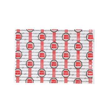 Χαρτί περιτυλίγματος βεζιταλ τυπωμένο grill menu 20*30cm