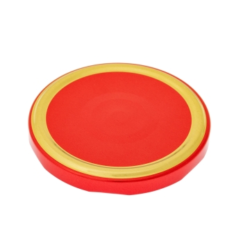 Πώμα Μεταλλικό Φ63 Κόκκινο Χρυσή Ρίγα