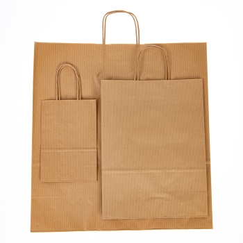 Τσάντα χάρτινη στριφτό κραφτ 22*31*10cm