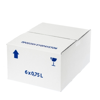 Χ/Κ 32*23,5*16cm 3φ (6*750ml) λευκό