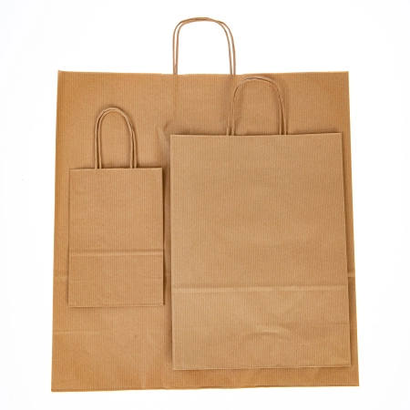 Τσάντα χάρτινη στριφτό κραφτ 45*48*17cm