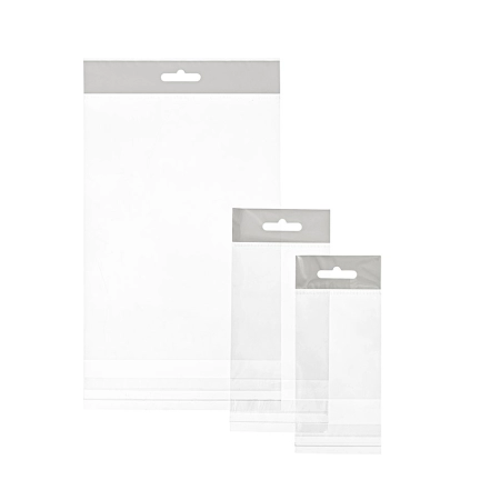 Σακουλάκι πολυπροπυλενίου με αυτοκόλλητο κλείσιμο & τρύπα 6,5*8cm (100αδα)